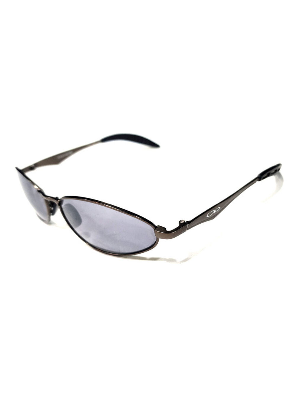 Ocean Pacific OP Vintage Sunglasses Wire Frame Pewter Oval Wrap 90s Y2K Read